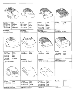 Engine Shrouds Diagram and Parts List for 12A-459S762 2000 Yard Machines Lawn Mower